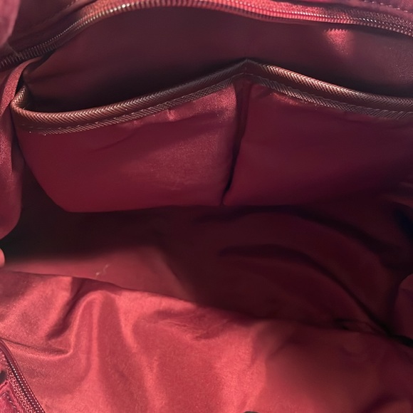Gianni Bernini Maroon Nylon Tote-EUC - Picture 7 of 7